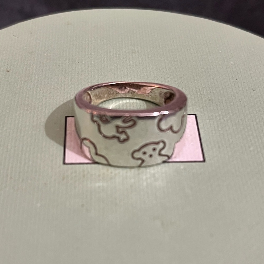 Tous Silver Ring with Floral Motif
